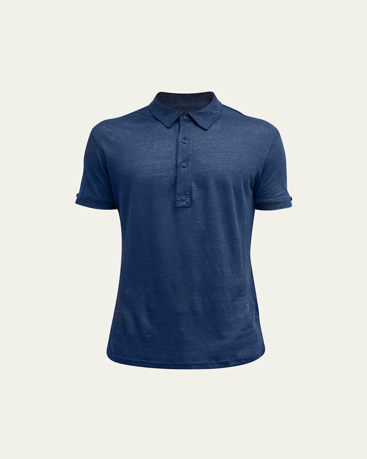 Mens Sebastian Linen Polo Shirt Product Image