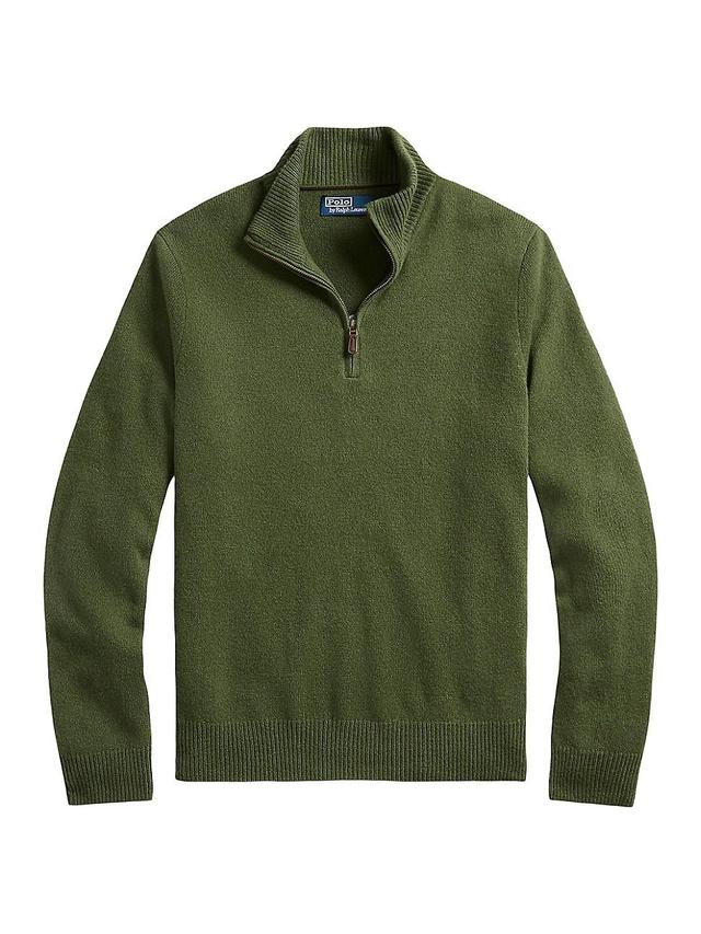 Mens Wool Quarter-Zip Sweater Product Image