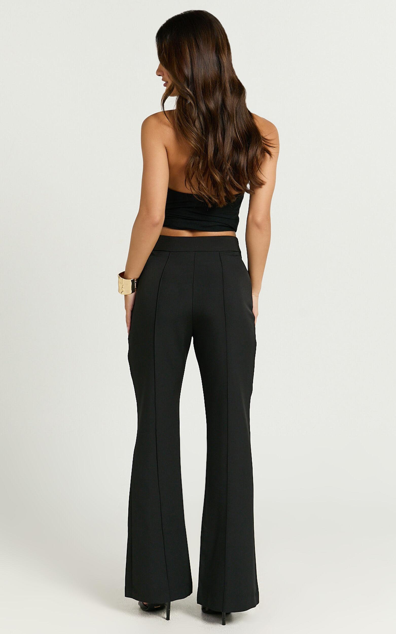 Roschel Pants - High Waisted Flared Pants in Black Product Image