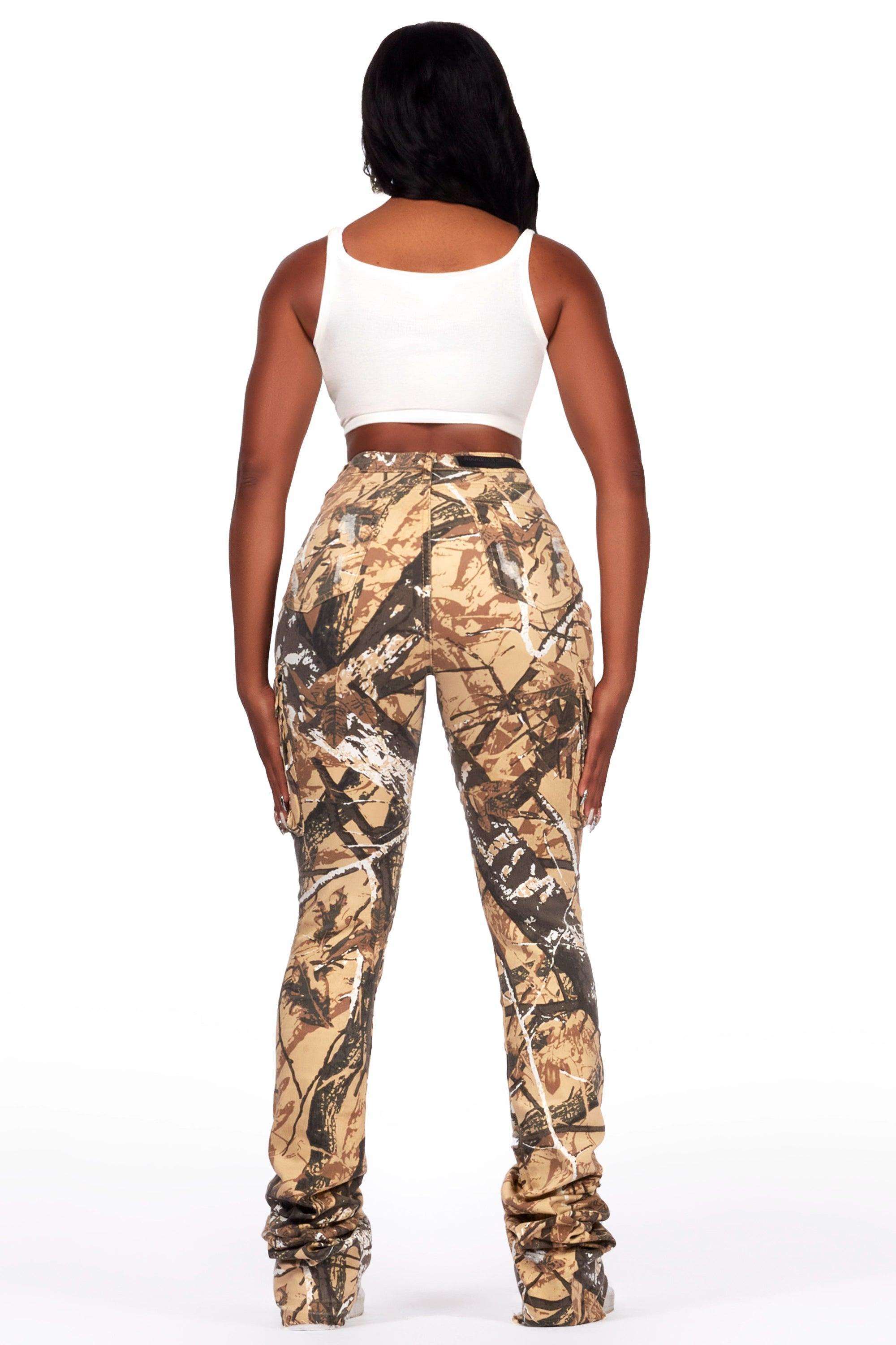 Catrina Tree Camo Super Stacked Jean Female Product Image