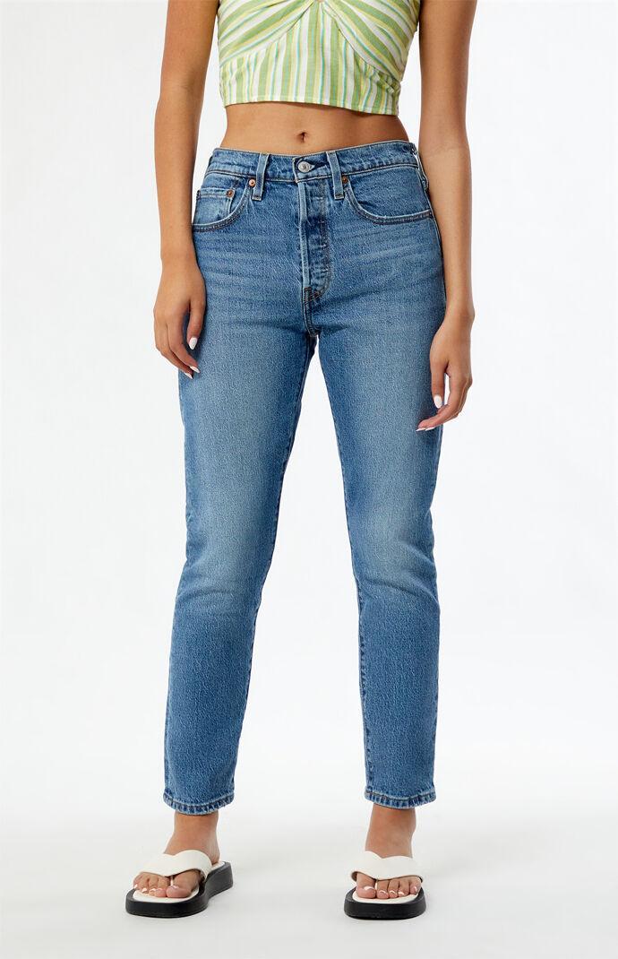 Levi's(r) Womens 501 Skinny (Medium Indigo Worn In) Women's Jeans Product Image