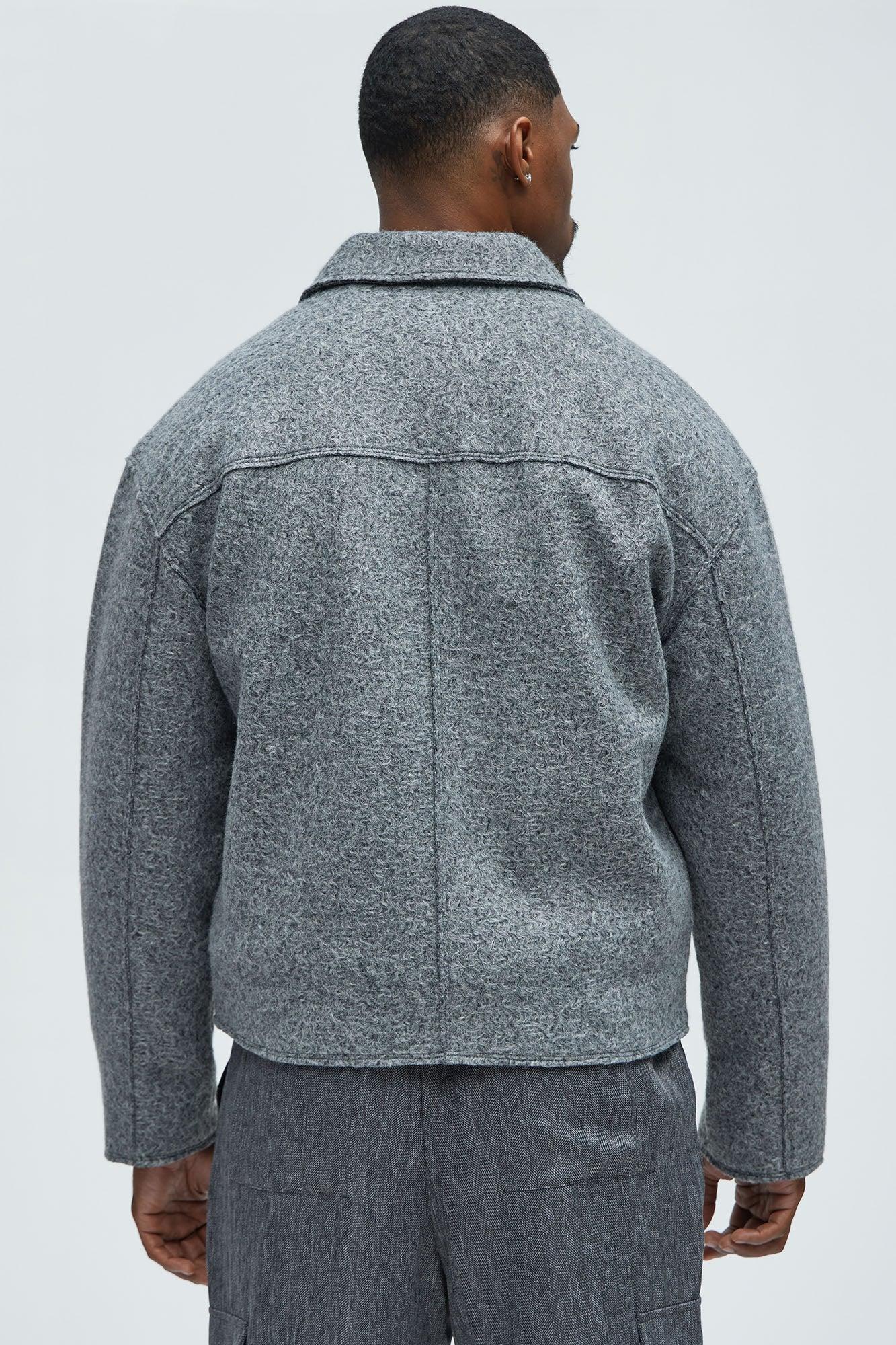 Tip- Top Wool Like Jacket - Grey Product Image