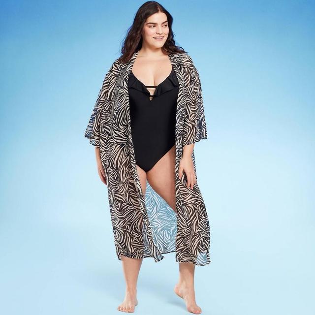 Womens Cover Up Maxi Duster - Shade & Shore Multi Animal Print Product Image