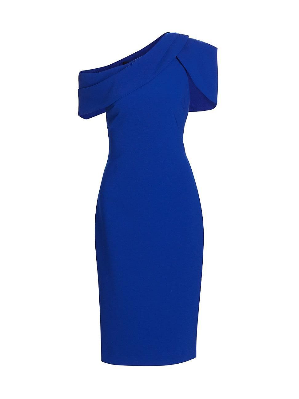 Womens Draped Off-the-Shoulder Midi-Dress Product Image