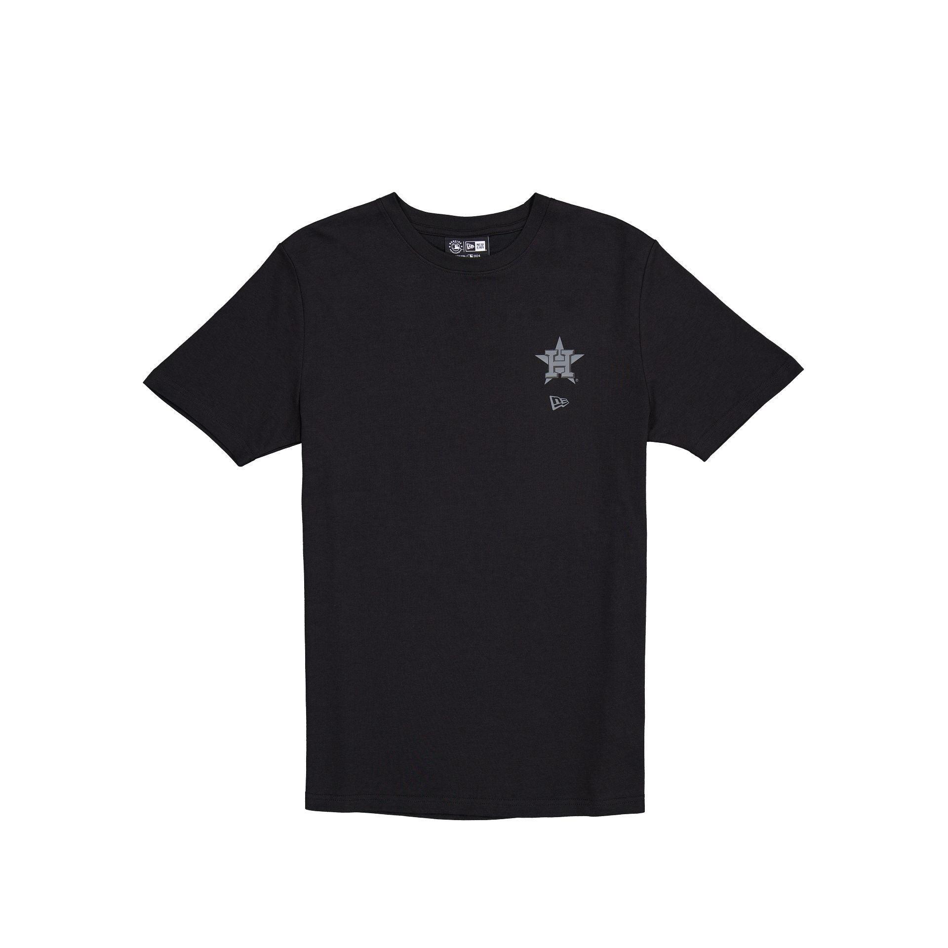 Houston Astros Logo Essentials Tonal Black T-Shirt Male Product Image