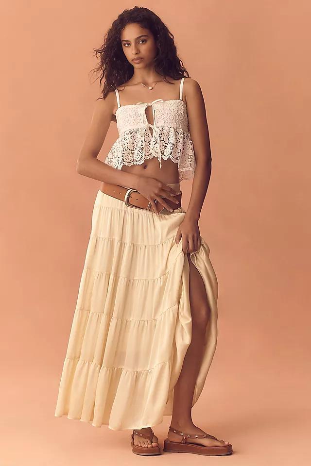 By Anthropologie Strapless Crochet Lace Top Product Image