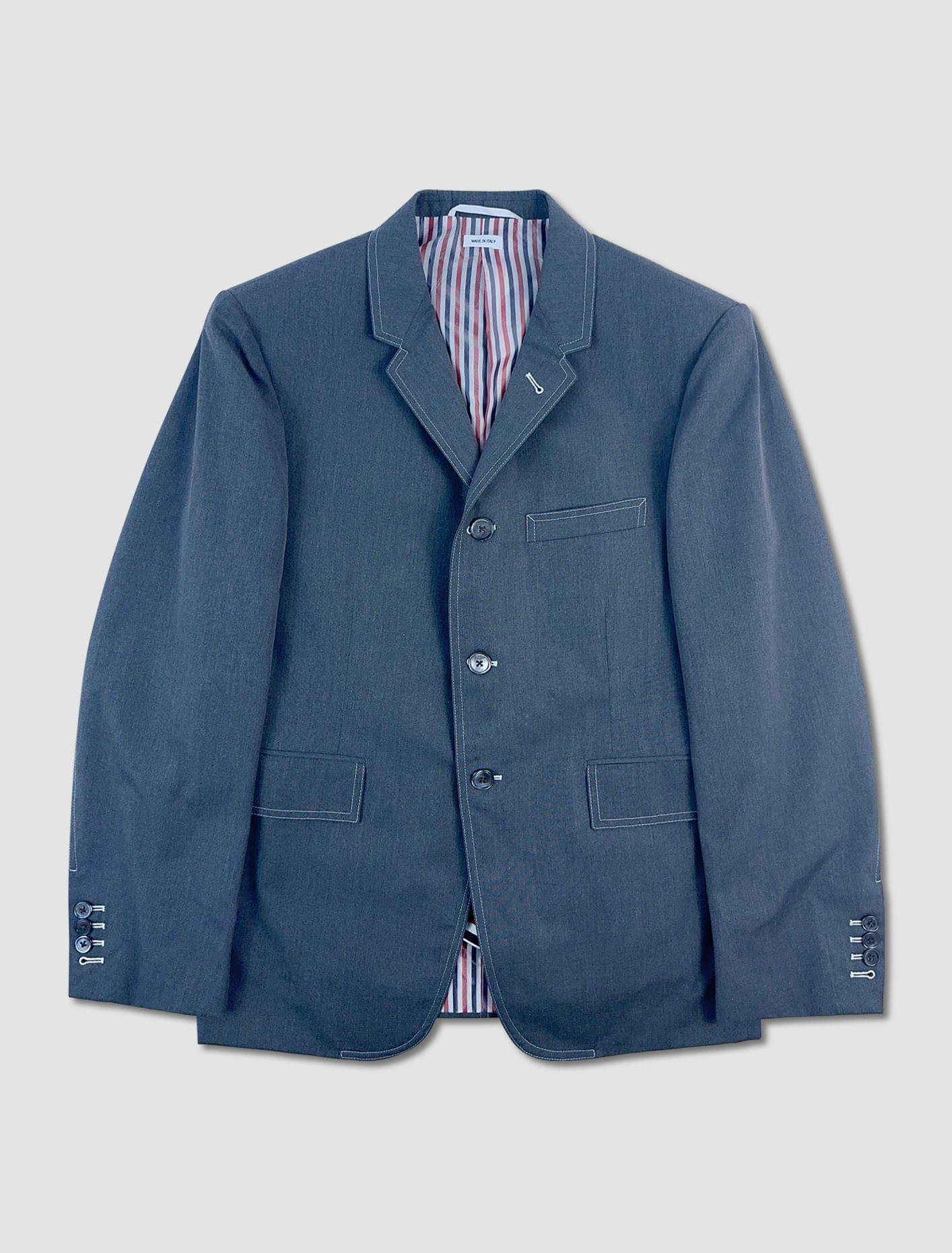 THOM BROWNE Classic Sports Jacket In Grey Product Image