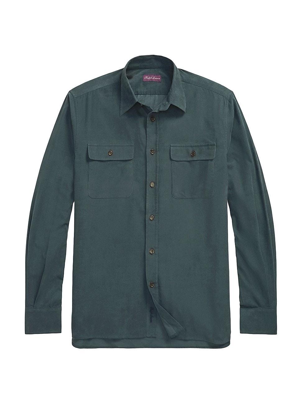 Mens Wale Corduroy Cotton Long-Sleeve Shirt Product Image