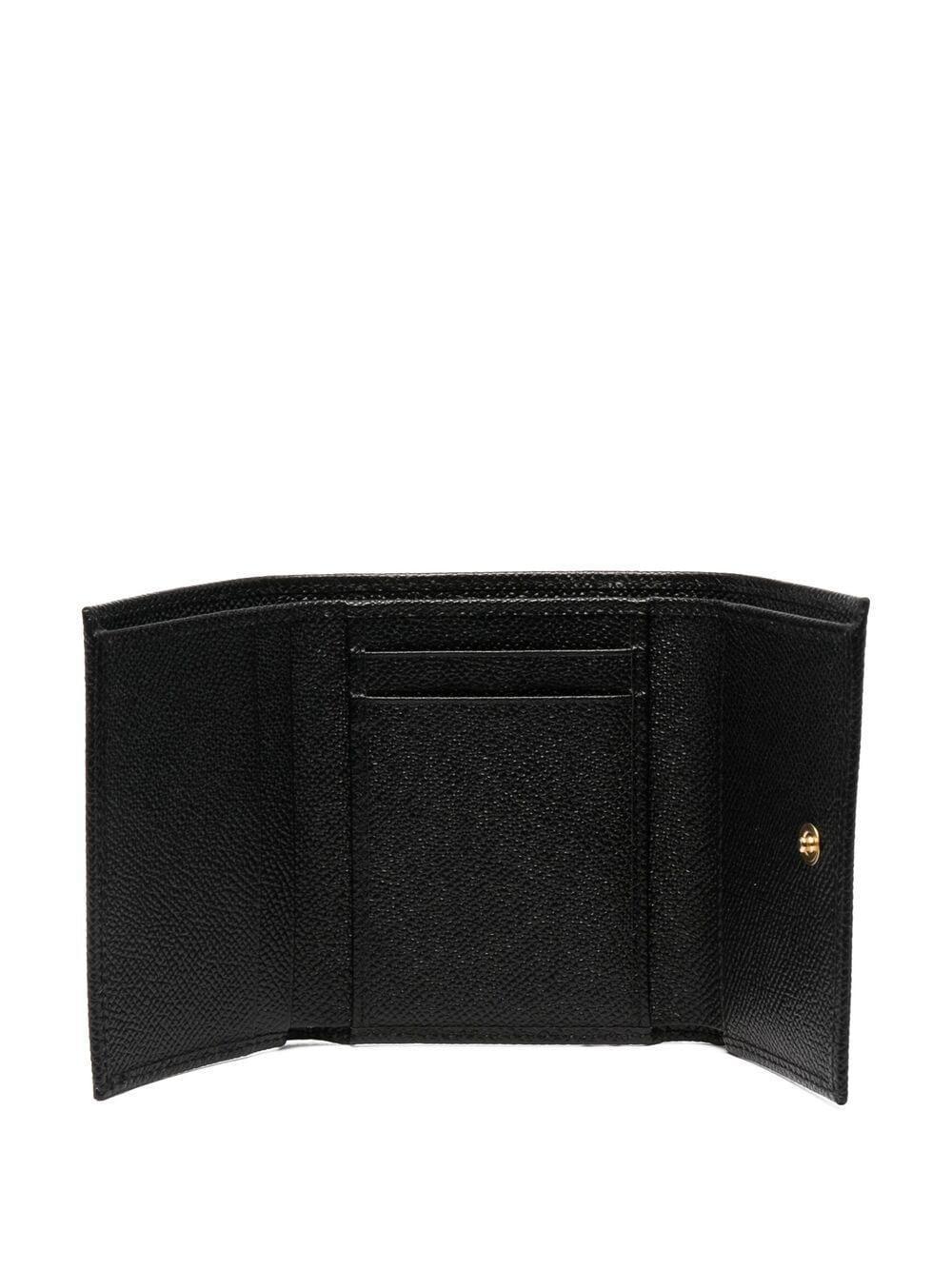 Logo Plaque Tri-fold Wallet In Black Product Image