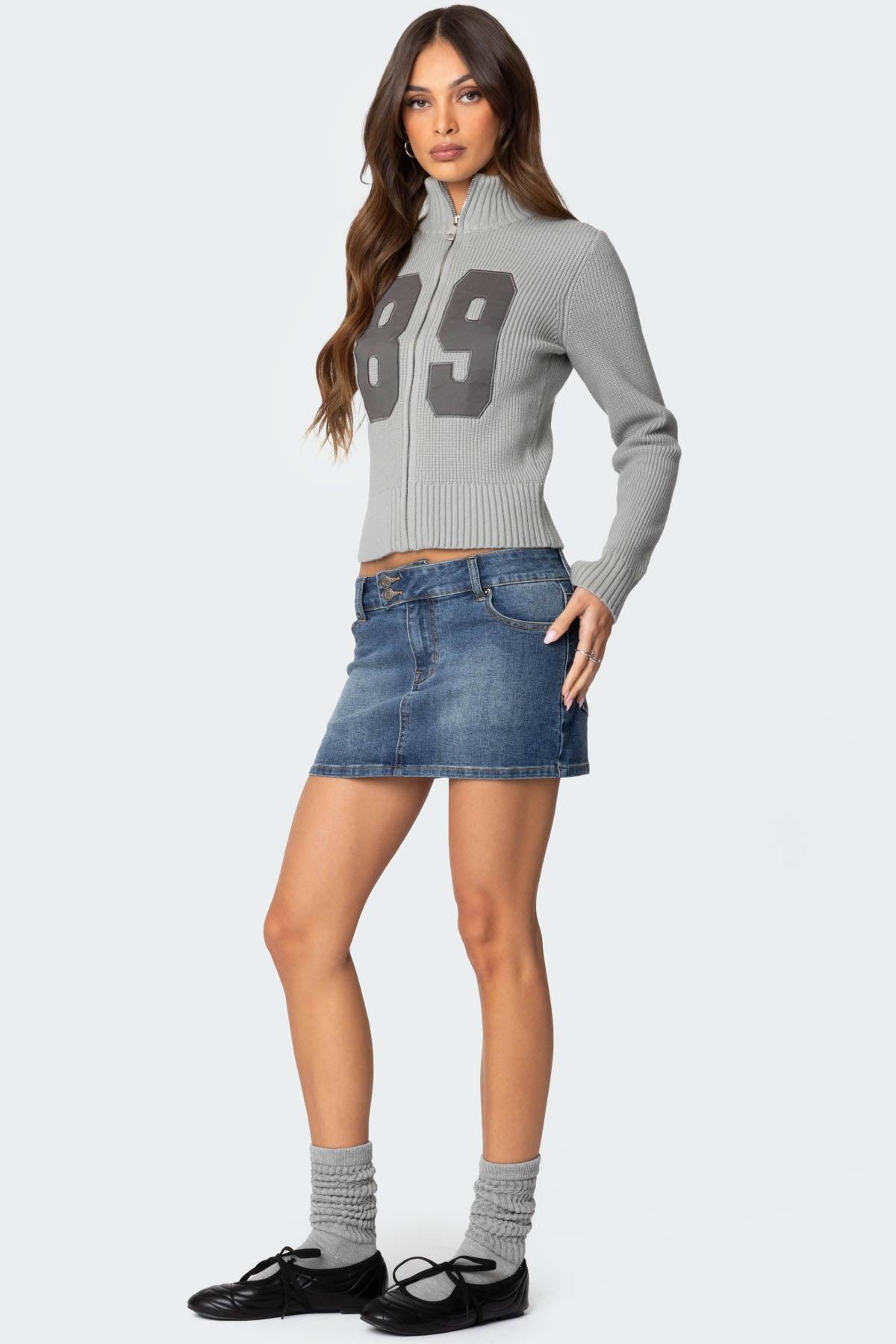 Eryn Denim Mini Skirt Product Image