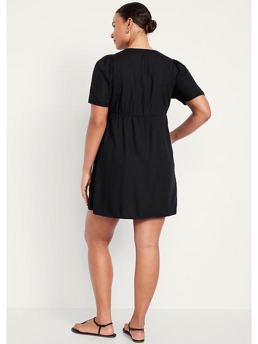 Button-Down Crepe Mini Dress Product Image