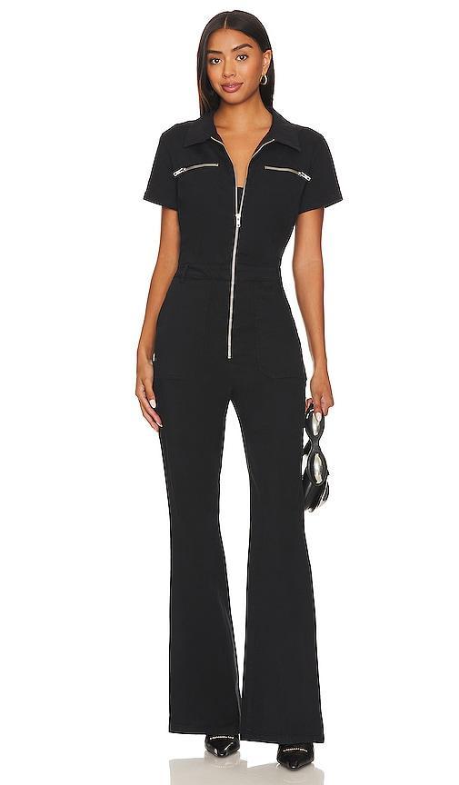 Martina Short Sleeve Flare Jumpsuit Product Image