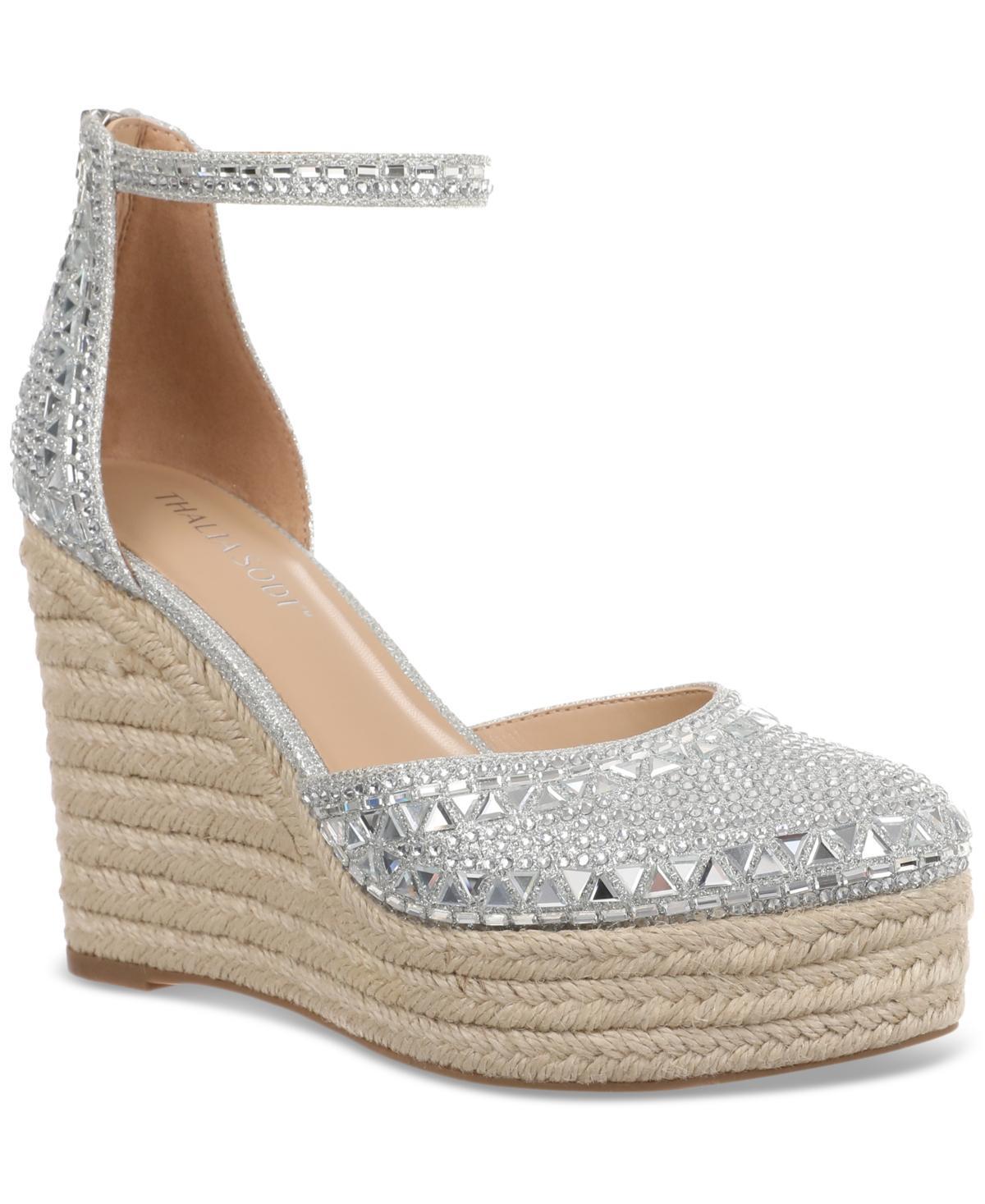 Thalia Sodi Womens Mika Embellished Espadrille Wedge Sandals Product Image