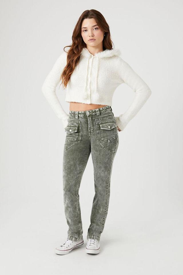 Acid Wash Corduroy Cargo Pants | Forever 21 Product Image