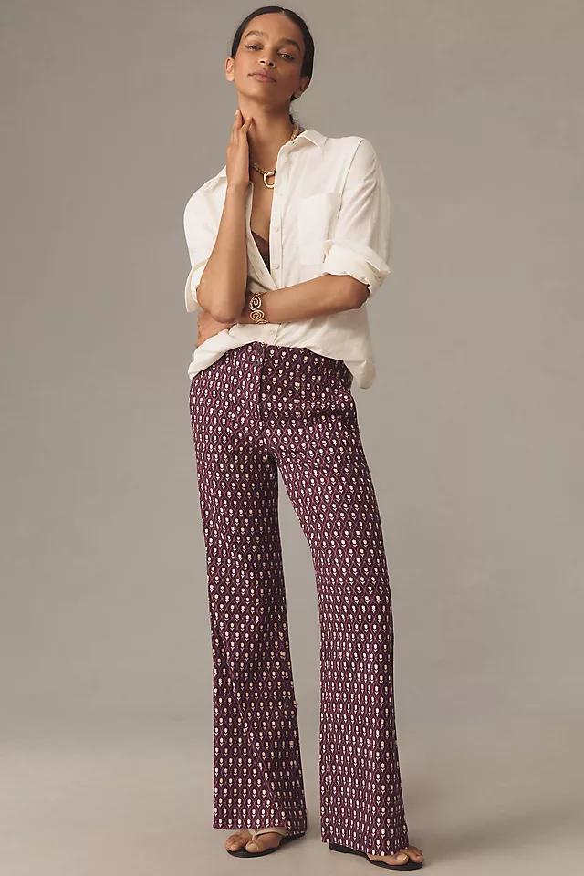 The Naomi Linen Wide-Leg Flare Pants by Maeve Product Image