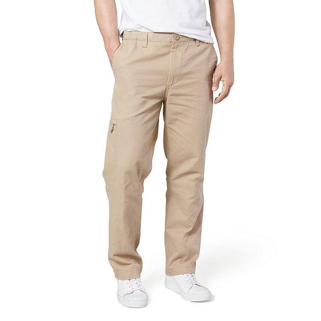 Mens Dockers Comfort Cargo Classic-Fit Flat-Front Cargo Pants Desert Brown Product Image