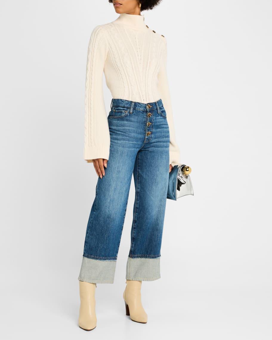 Simona Cuffed Straight-Leg Jeans Product Image