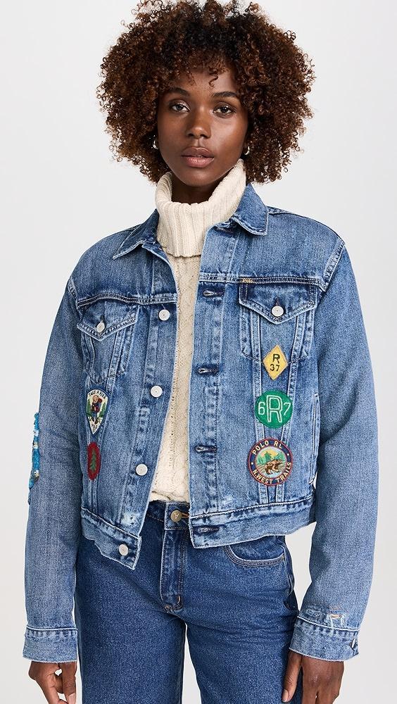 Polo Ralph Lauren Embroidered Patch Denim Trucker Jacket | Shopbop Product Image