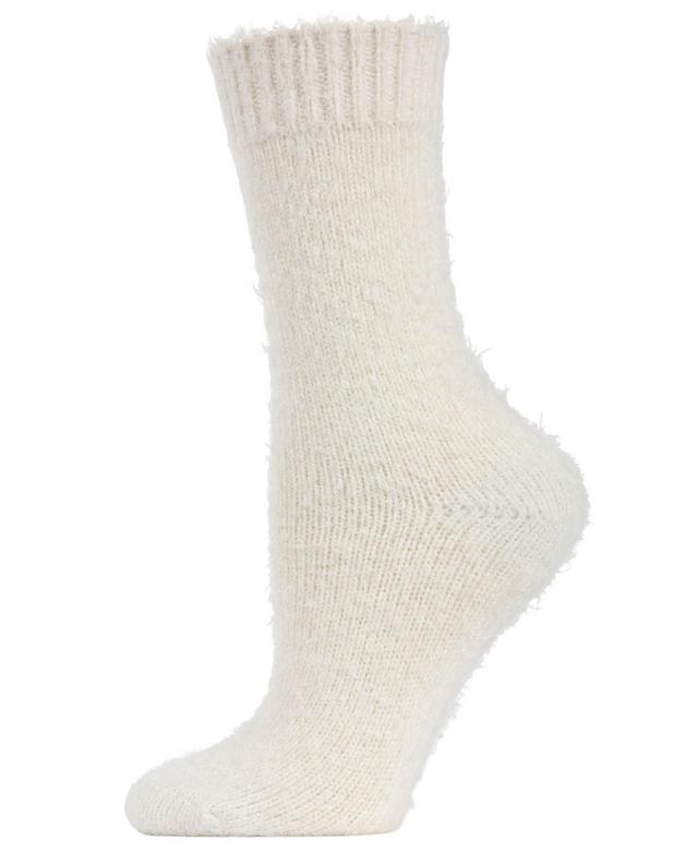 Warm Solid Plush Womens Crew Socks Product Image