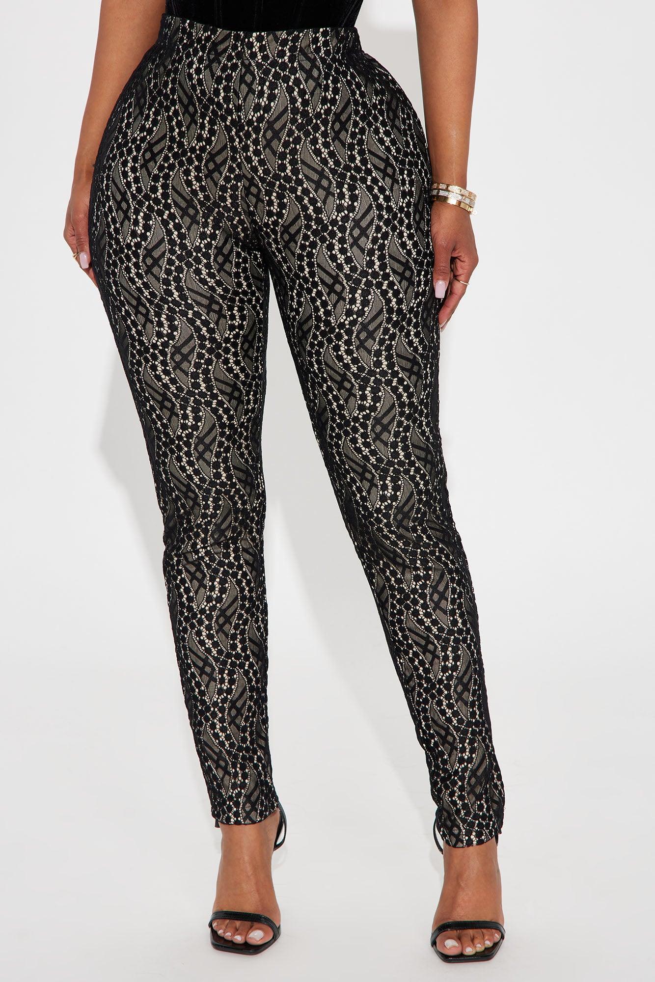 Call Me Up Lace Legging - Black/combo Product Image