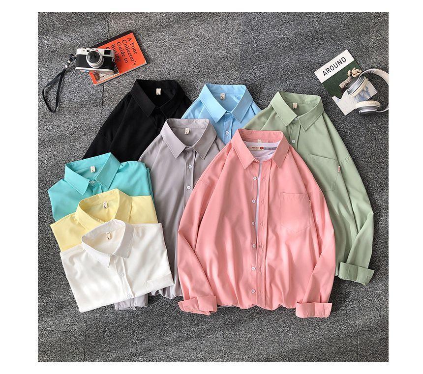 Long-Sleeve Pocketed Shirt Product Image