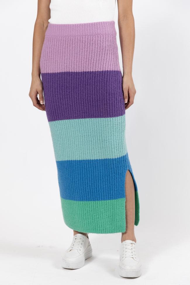 Coming Together Multi Color Striped Skirt FINAL SALE Product Image