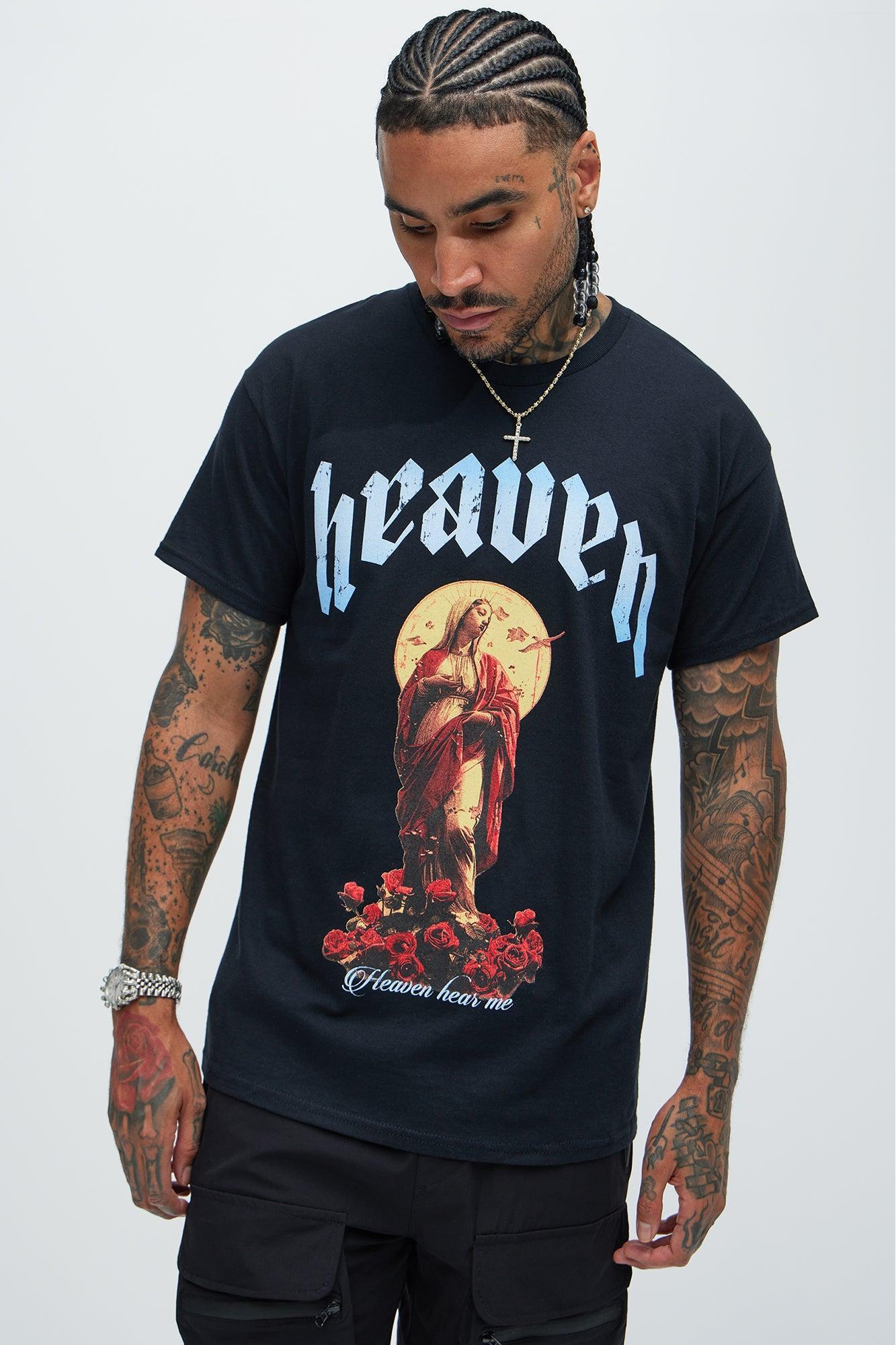 Heaven Hear Me Short Sleeve Tee - Black Product Image