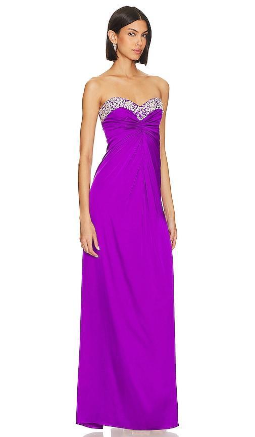 PatBO Hand-beaded Strapless Gown Size 0. Product Image