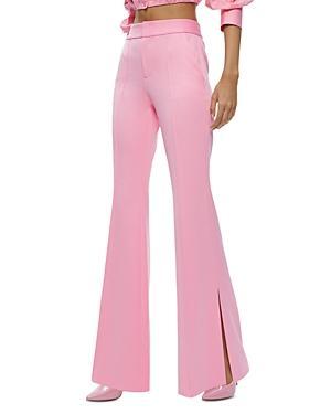 Alice and Olivia Danette Mid Rise Flare Leg Slit Pants Product Image