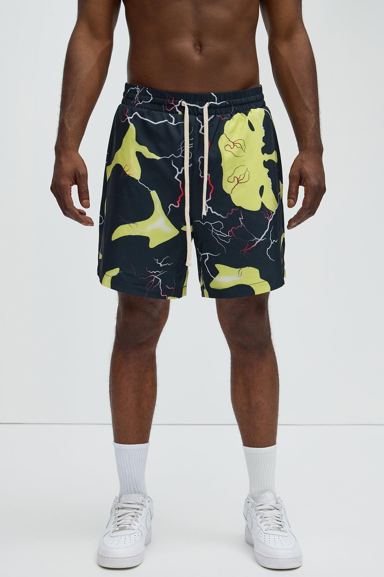 Flash Contrast Warm Up Shorts - Black/Yellow Product Image