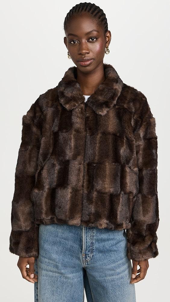 BARDOT Slyvie Zip Faux Fur Jacket | Shopbop Product Image