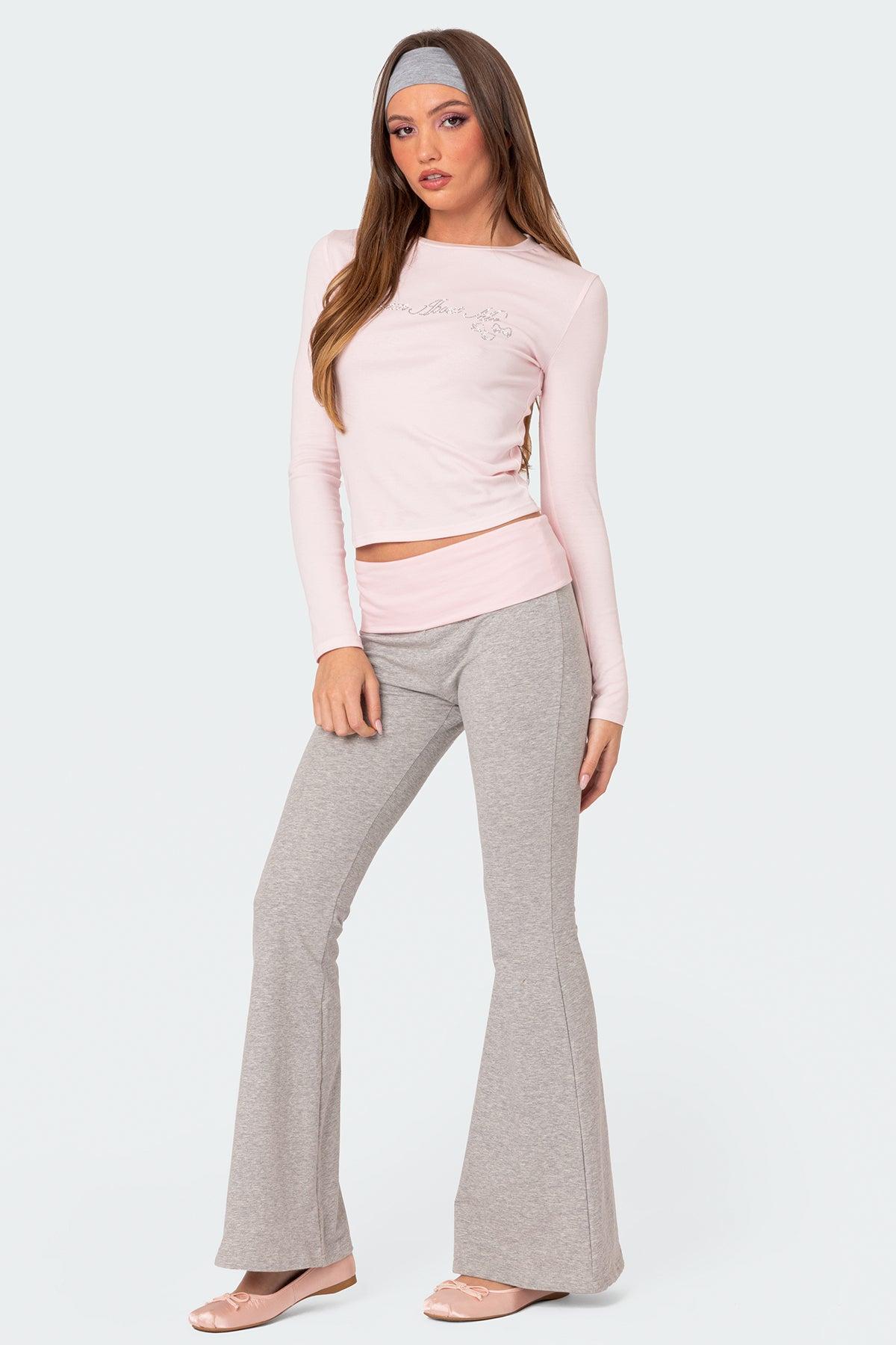 Molly Contrast Flared Leggings Product Image