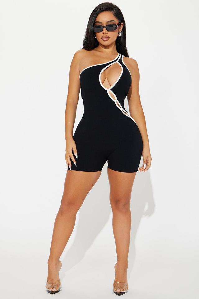 As I Say Romper - Black Product Image