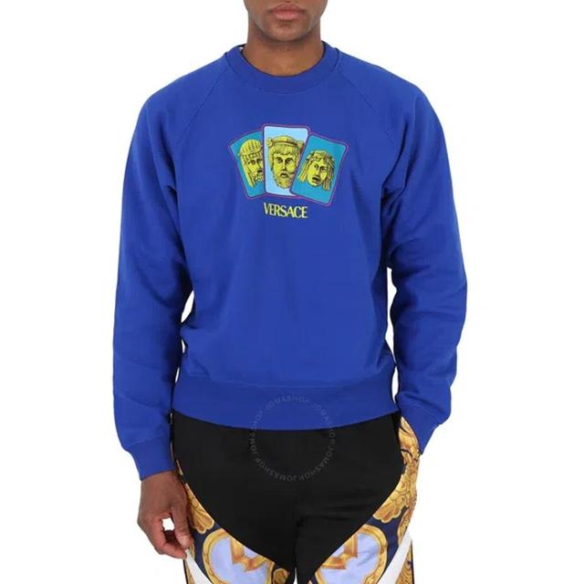 Logo-print Cotton Sweatshirt In Blue Product Image