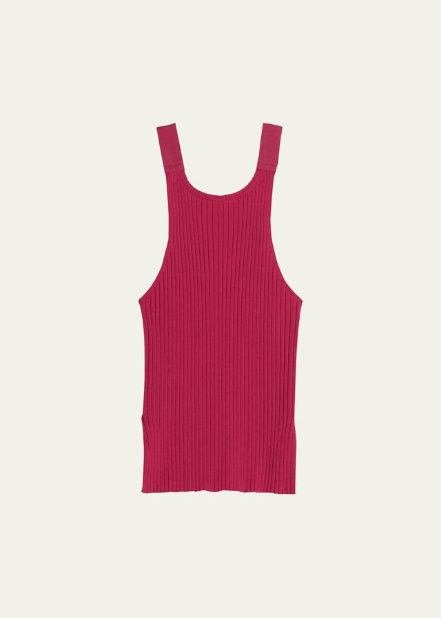 Womens Cotton Rib-Knit Scoopneck Tank Product Image