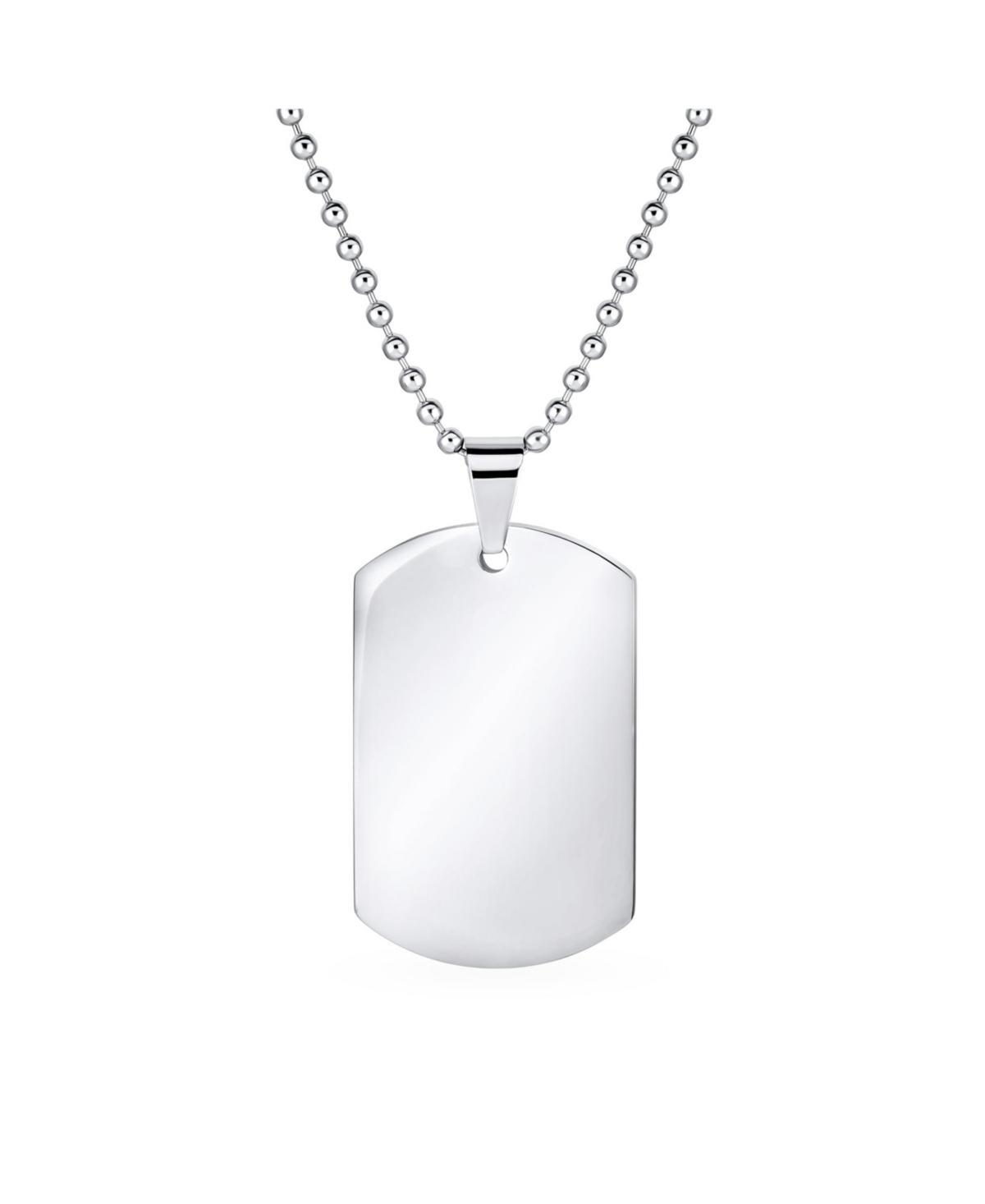 Bling Jewelry X-Large Plain Simple Basic Cool Mens Identification Military Army Dog Tag Pendant Necklace For Men Polished Black Gold Stainless Steel 2 Product Image