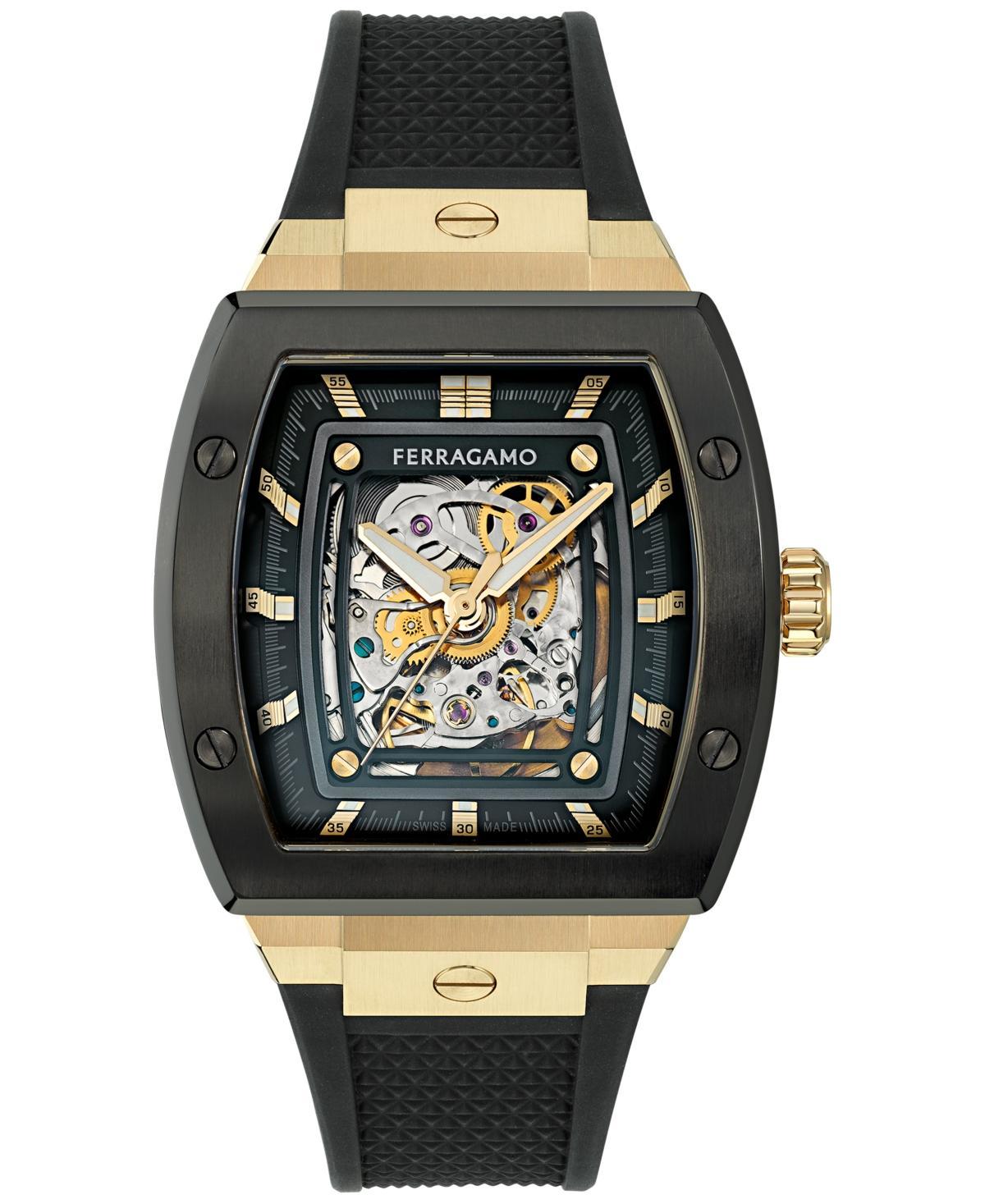 Men's F-80 Two-Tone Tonneau Skeleton-Dial Watch, 42mm Product Image