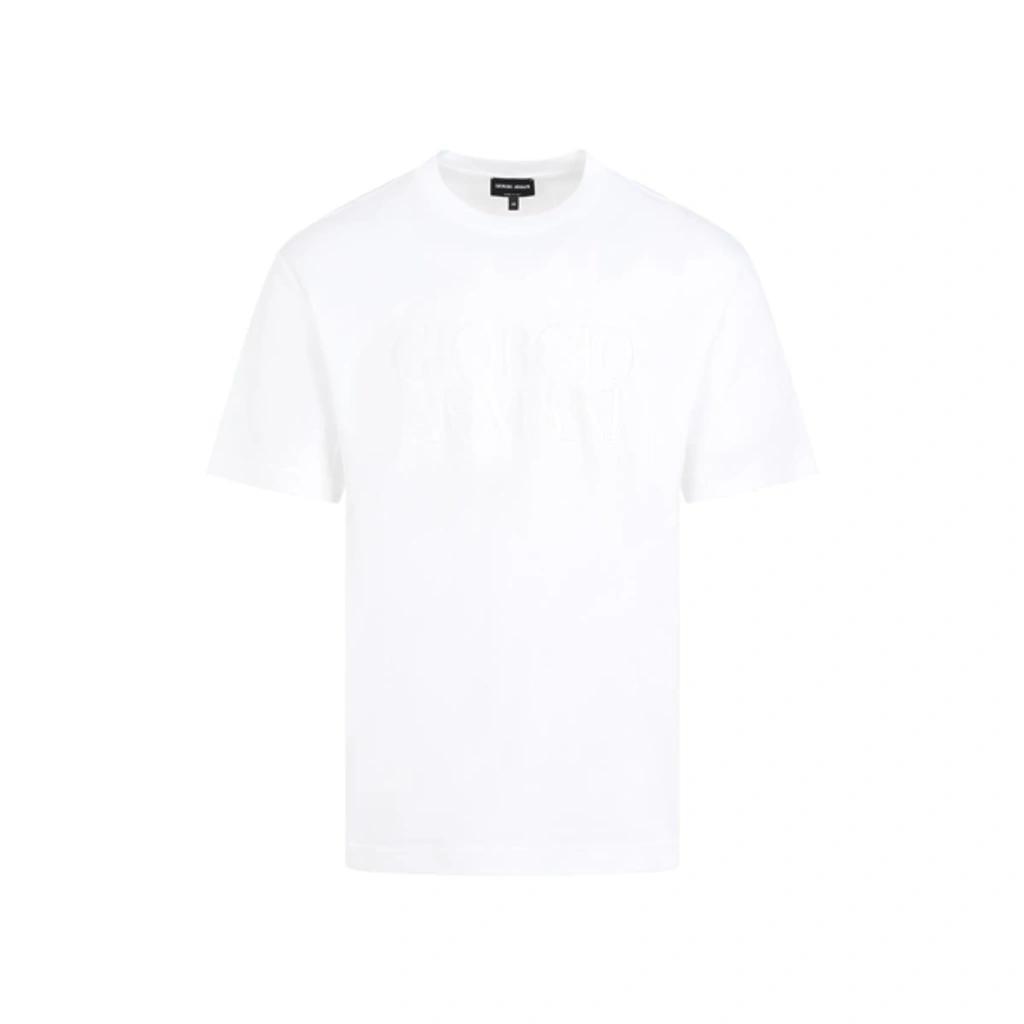 Giorgio Armani T-shirt Clothing In Uq Bianco Lana Product Image