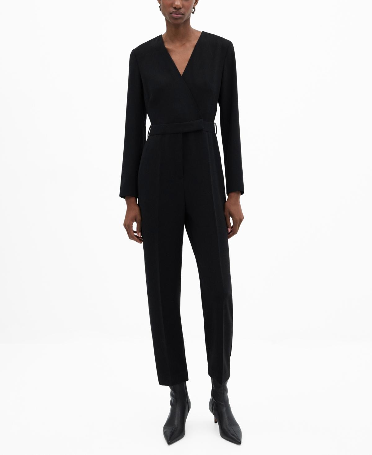 Mango Womens Wrap Long Jumpsuit Product Image