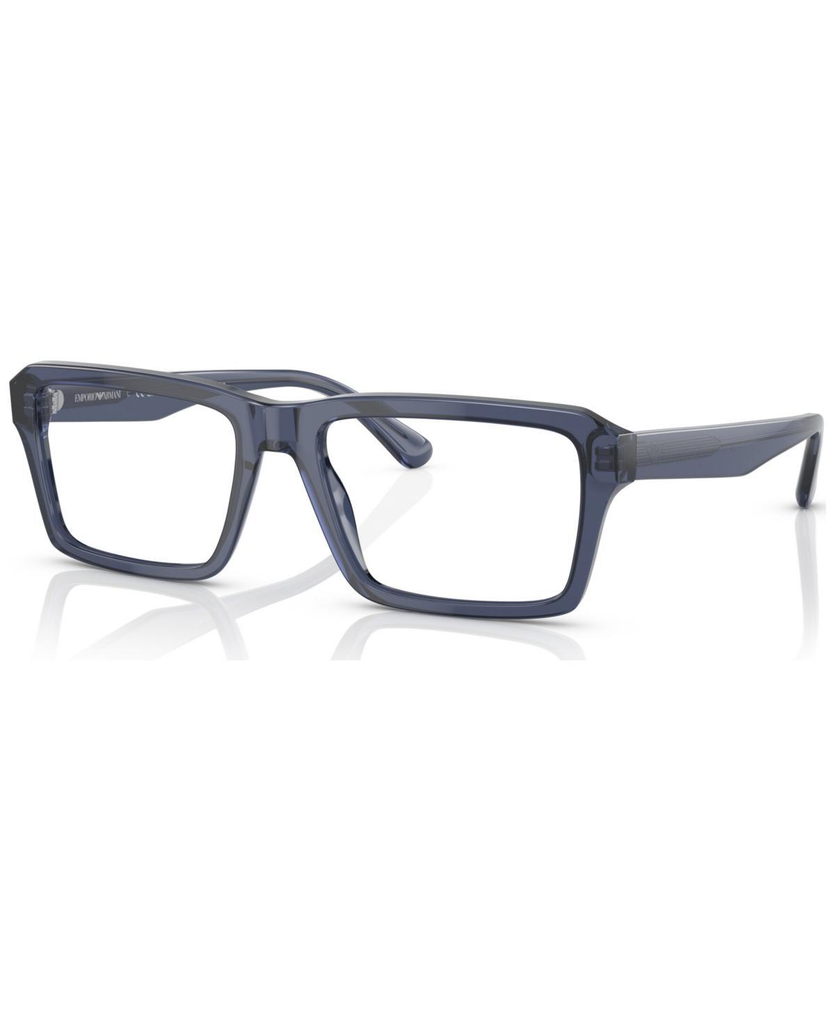 Emporio Armani Mens Rectangle Eyeglasses, EA320654-o Product Image