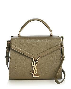 Womens Cassandra Mini Top Handle Bag in Grain De Poudre Embossed Leather Product Image