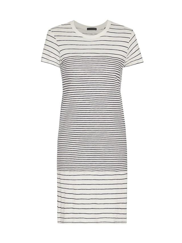 Womens Striped Slub-Knit Minidress Product Image