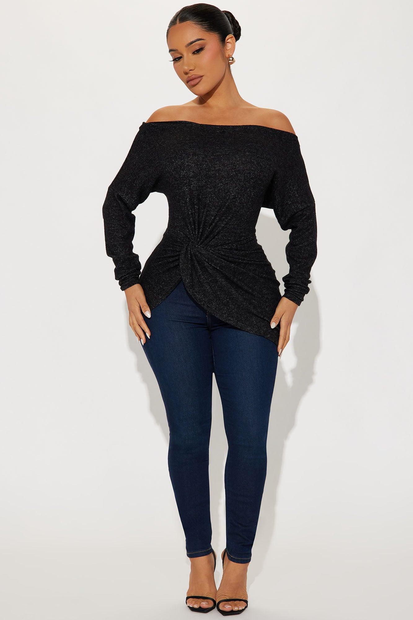 Simply Flawless Off Shoulder Top - Black/combo Product Image