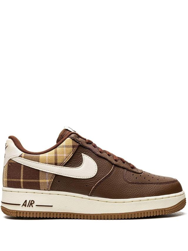 NIKE Air Force 1 Low "plaid" Sneakers In Cacao Wow/pale Ivory-cacao Wow Product Image