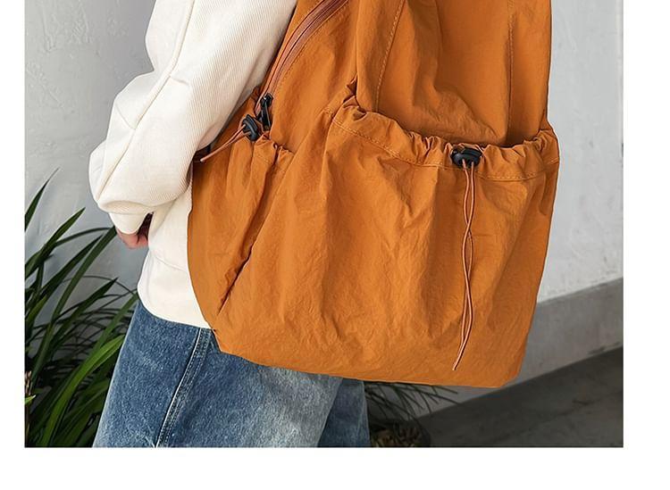 Plain Drawstring Nylon Backpack Product Image