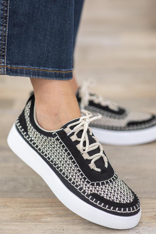 Tweed Textured Platform Sneakers Product Image