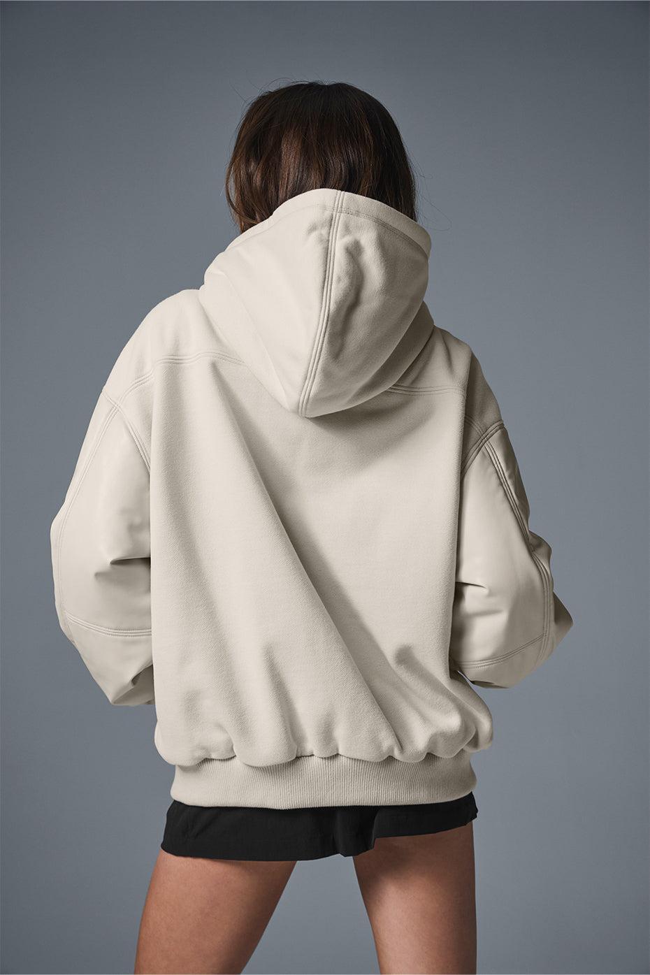 Select Hooded Bomber Jacket - Bone Female Product Image