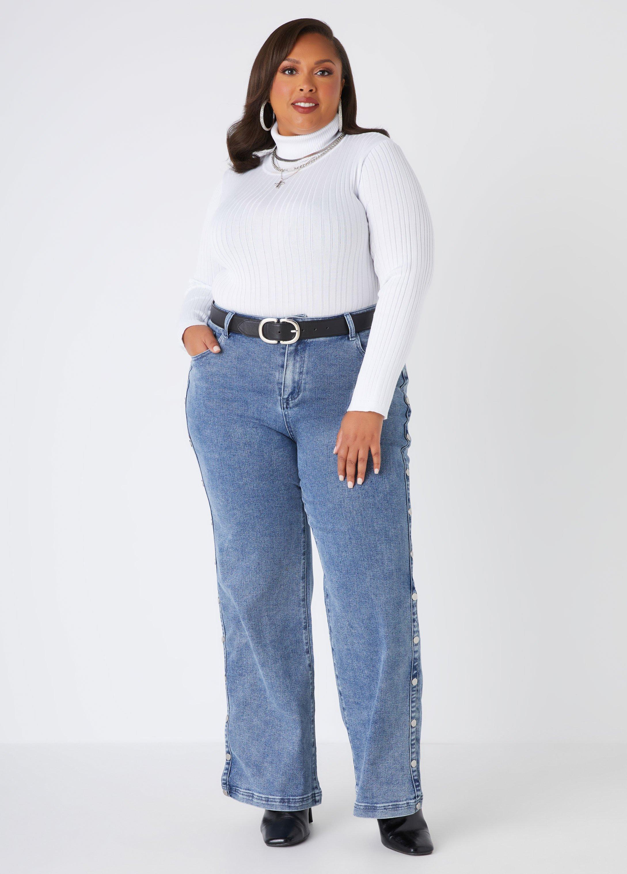 Studded Wide Leg Jeans Product Image