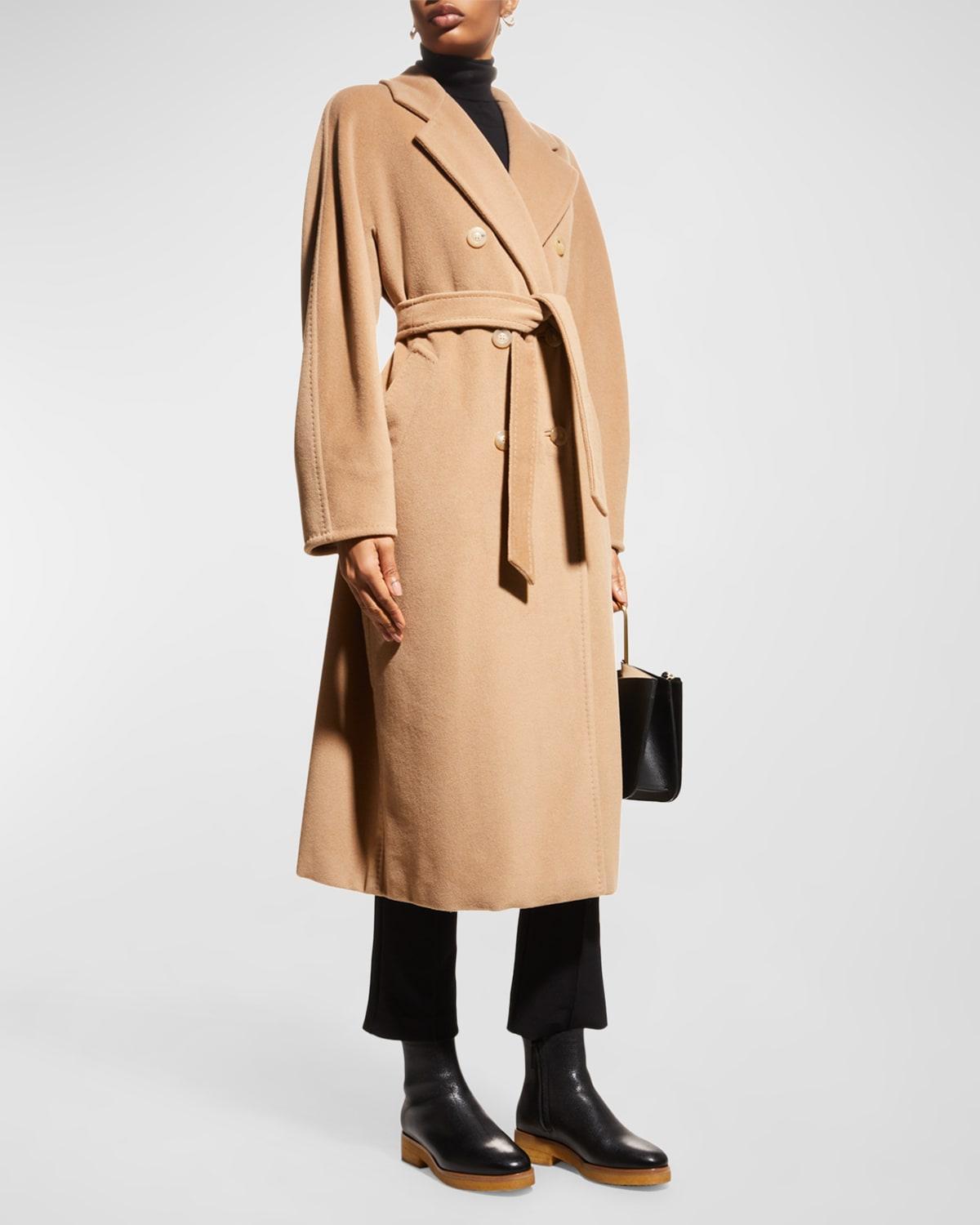 Max Mara Madame Double Breasted Wool & Cashmere Belted Coat Product Image