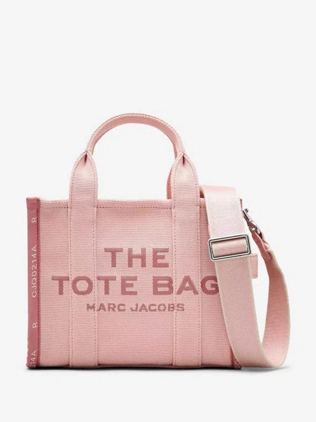 MARC JACOBS The Jacquard Small Tote Rose Handbag In Pink Product Image